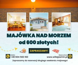 Willa Jaśmin - Majówka nad morzem! Domki, pokoje, apartamenty!