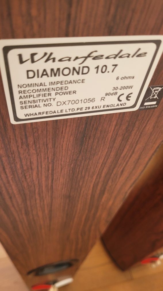 Wharfedale Diamond 10.7 rosewood kolumny głośnikowe