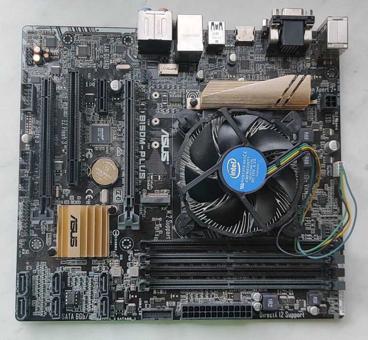 Материнська плата Asus B150M-PLUS + процесор Intel i5 6600(в зборі)