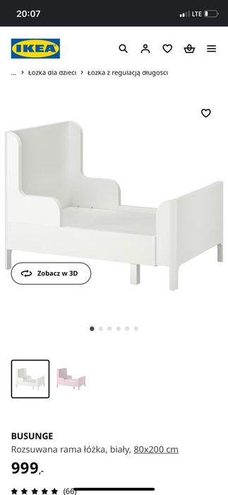Łóżko dziecięce Ikea rosnące