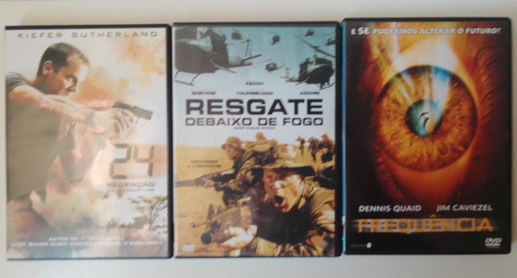 DVDs 3 Filmes  Acção e Ficção. 1€ cada.