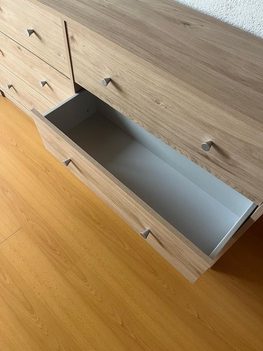 Cómoda carvalho Dupla Aveiro 6 Gavetas