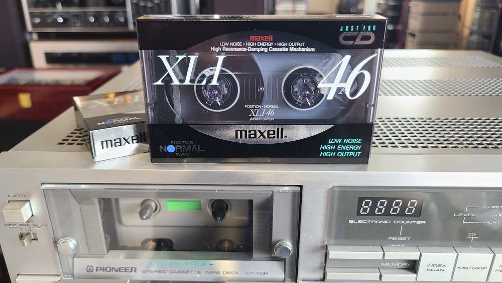Новые аудиокассеты Maxell XL I 46 Made in Japan 1991