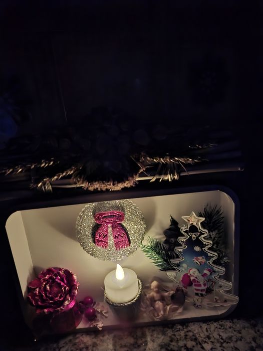 Belo arranjo para a quadra de Natal