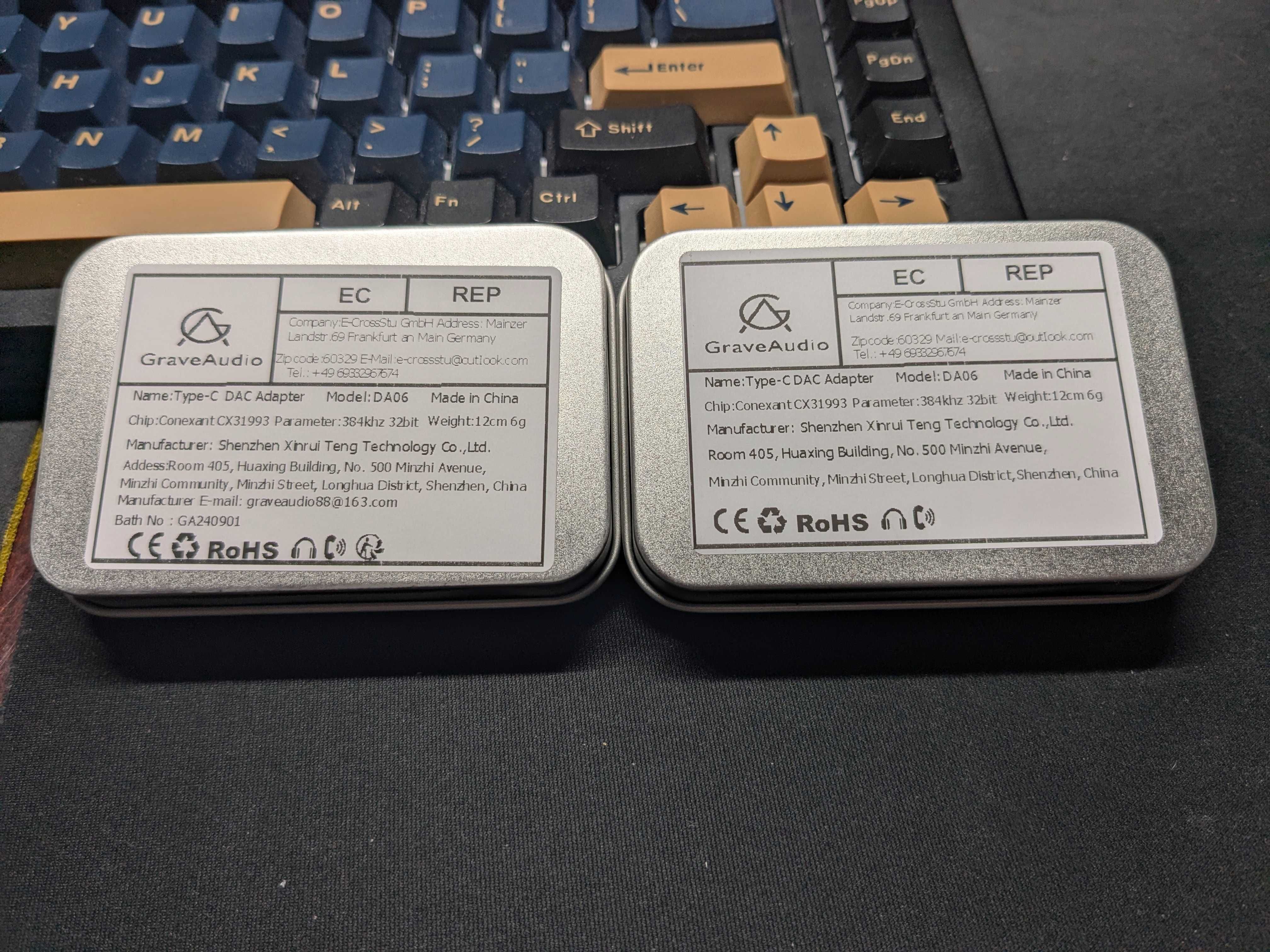 GraveAudio DA06 CX31993 Type C to 3,5 мм Сині (Є в наявності)
