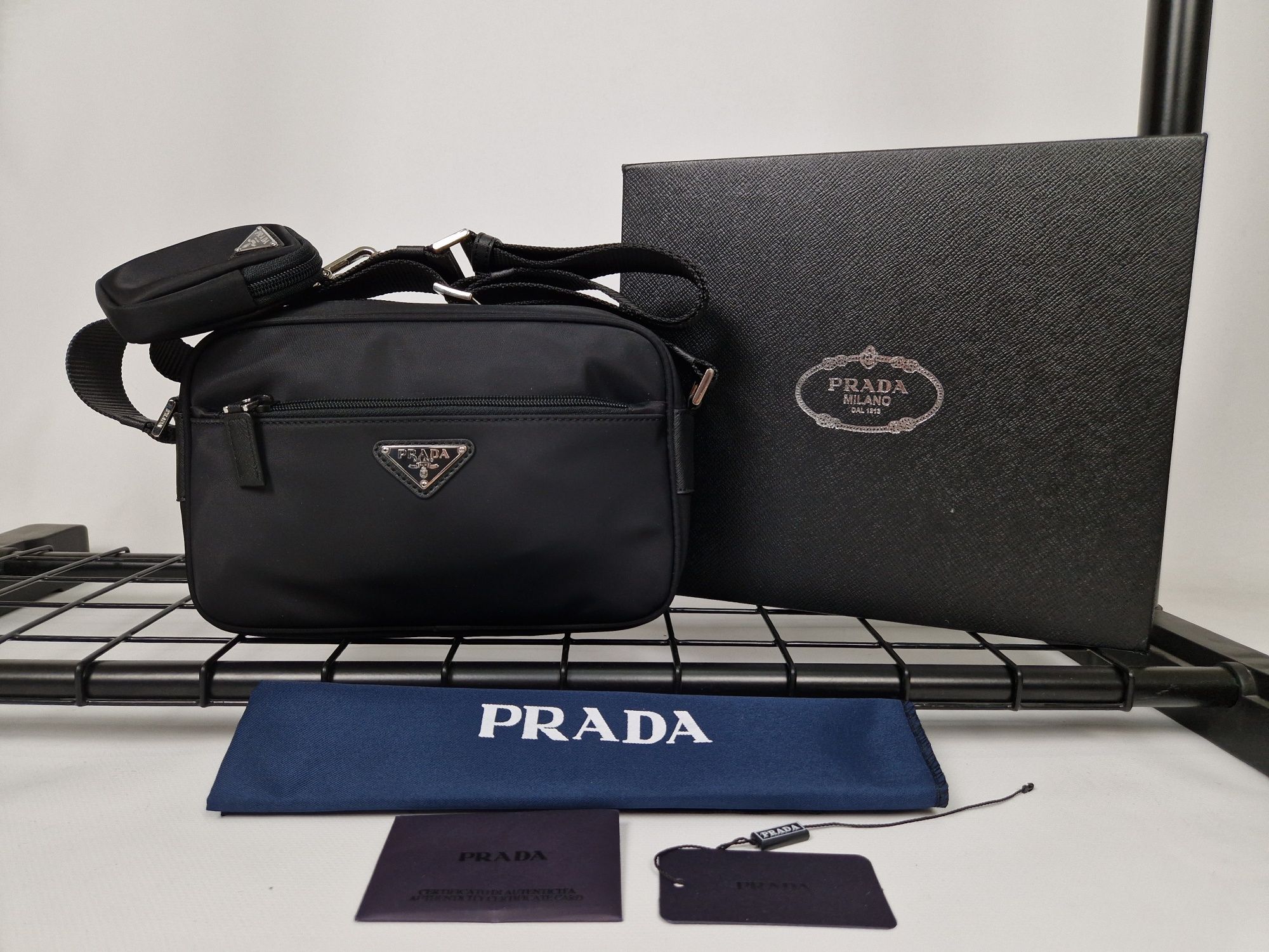 Prada Nylon сумка чоловіча мужская мессенджер нейлон через плечо