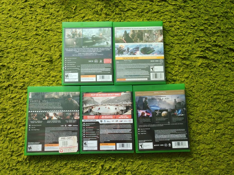 5ть ігор для xbox one та геймпад, ціна за все.