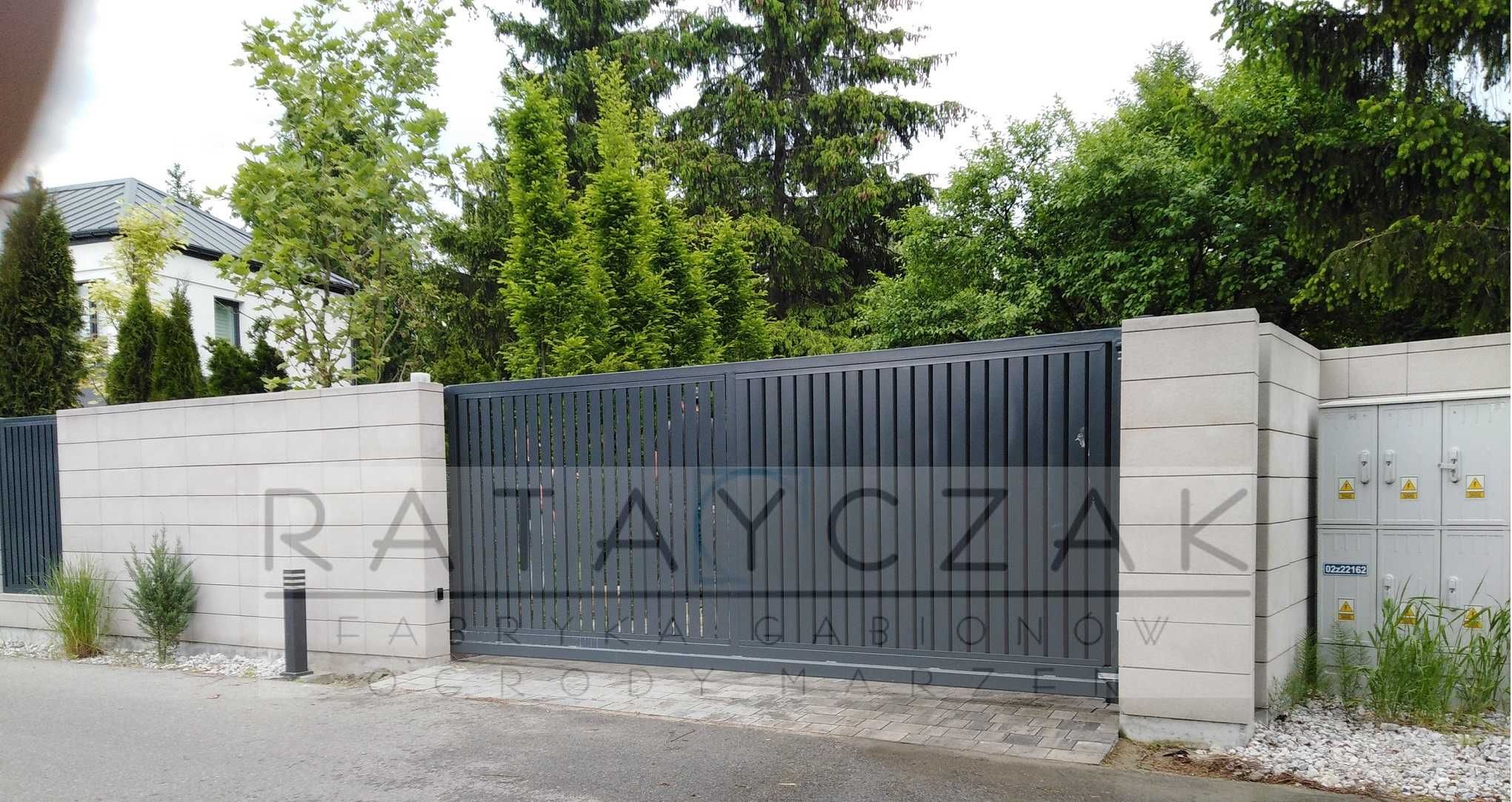 Brama dwuskrzydłowa skrzydłowa wjazdowa ogrodzenie panelowa ażurowa