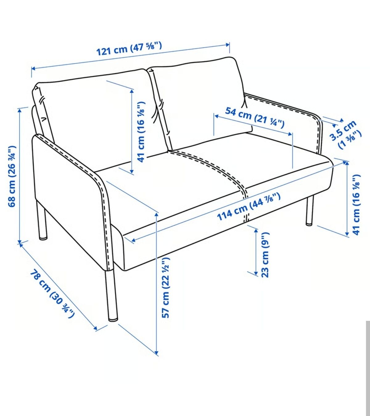 Sofa kanapa dwuosobowa Ikea GLOSTAD 
GLOSTAD
Sofa 2-osobowa, Knisa cie