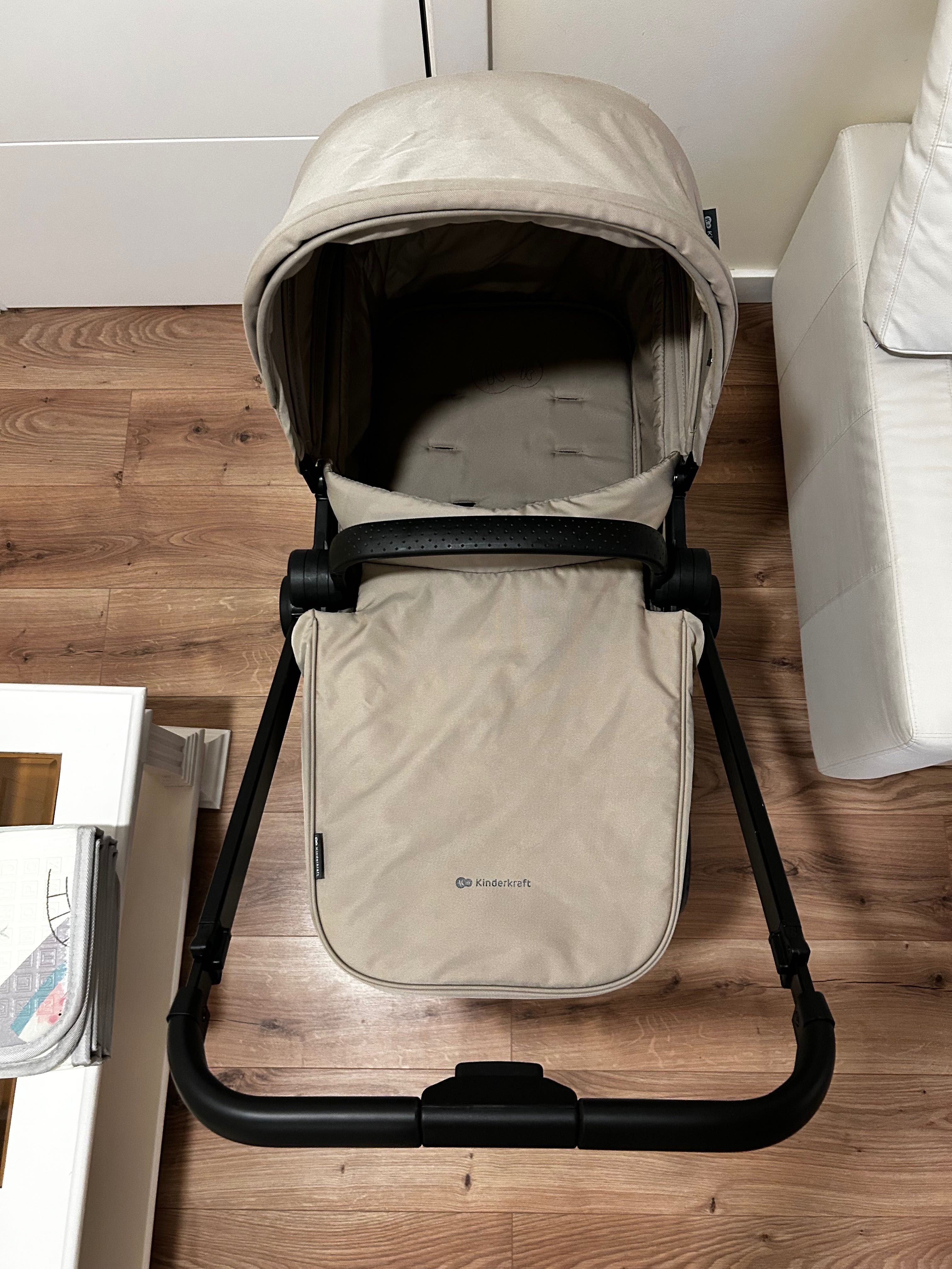Carrinho de bebê multifuncional, 3 em 1 KINDERKRAFT Newly + mink pro.