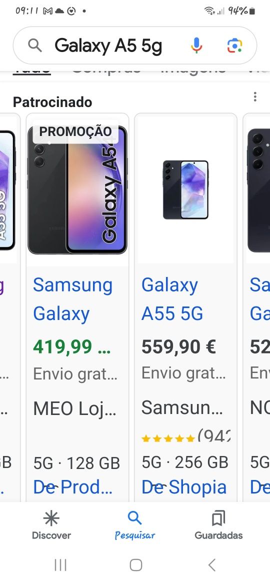 Telemovel Galaxy a15 5g novo