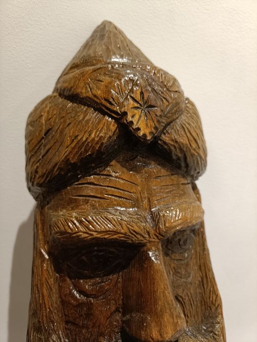 Płaskorzeźba Rzeźba Tatar głowa drewniana, Lipkowie