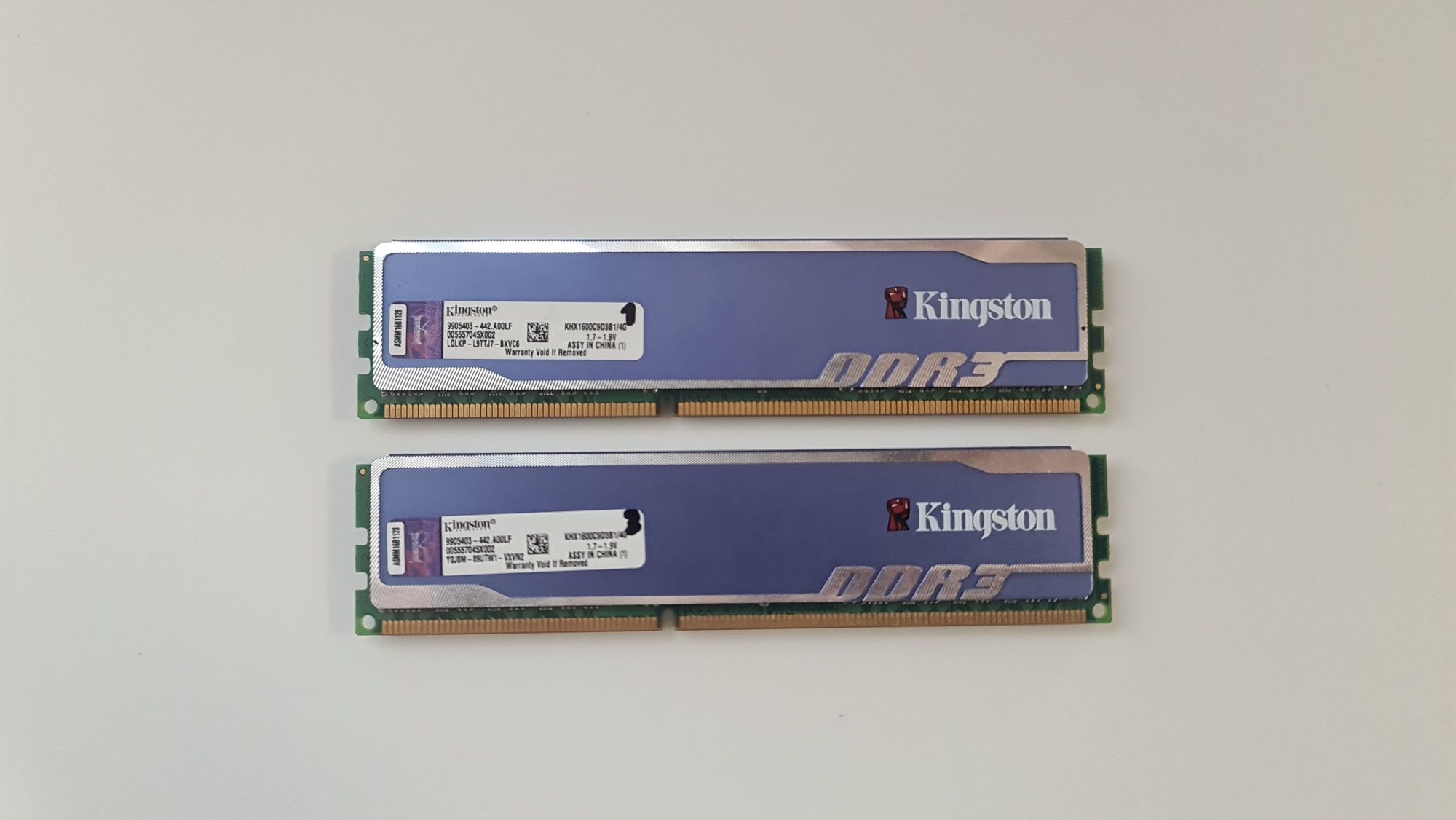 Оперативна память  Kingston Hyperx ddr3 1600MHz, 2 планки по 4gb