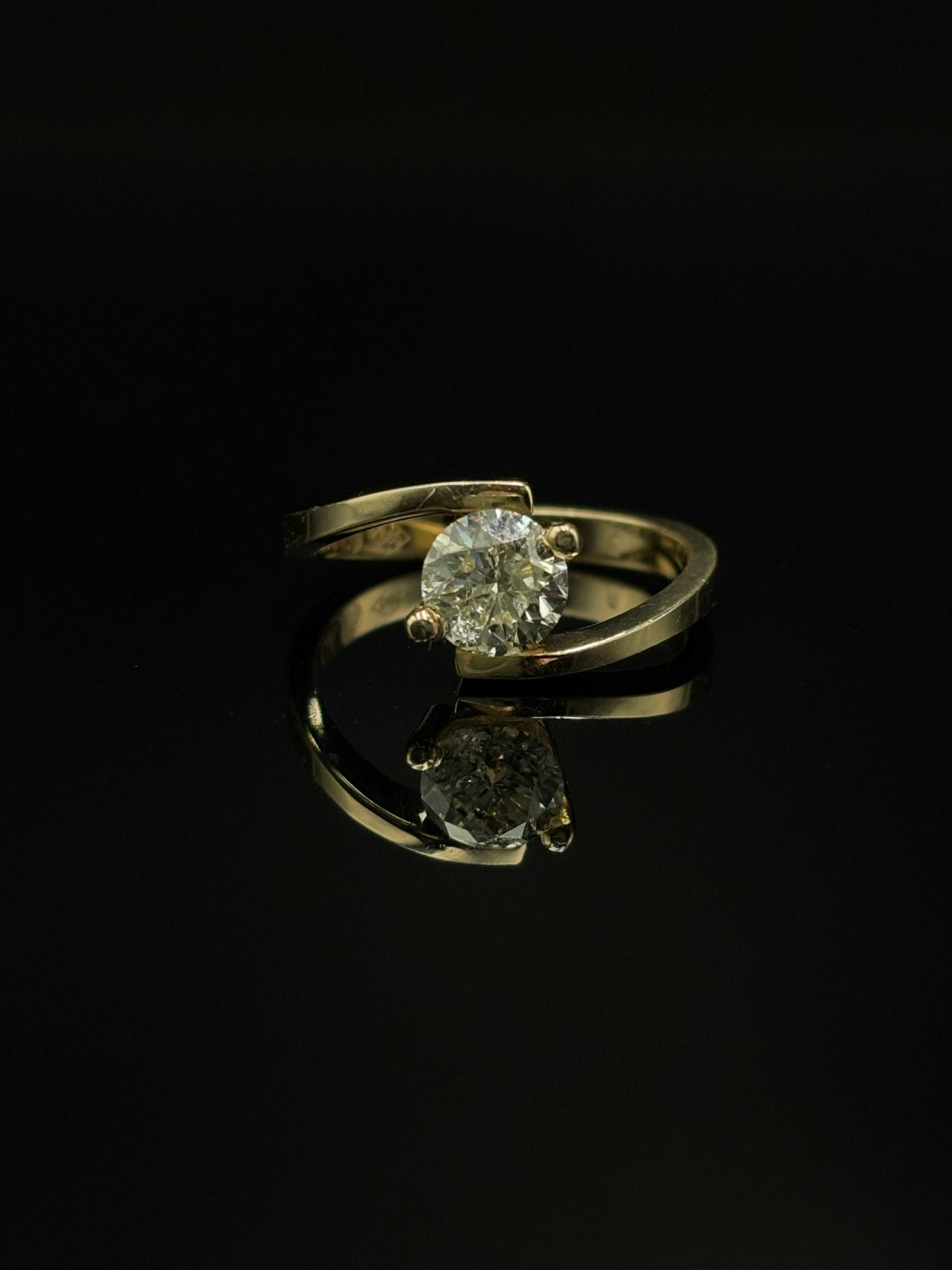 Pierścionek 1,01ct z naturalnym brylantem / diamentem , zaręczynowy