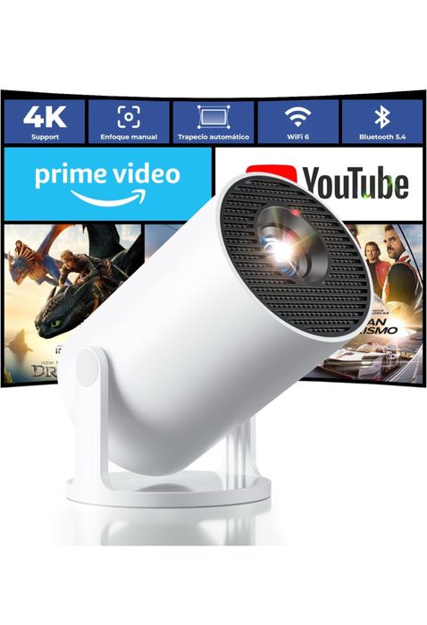 Mini Projetor 4k Store apps wifi 6 blueetoth Novo