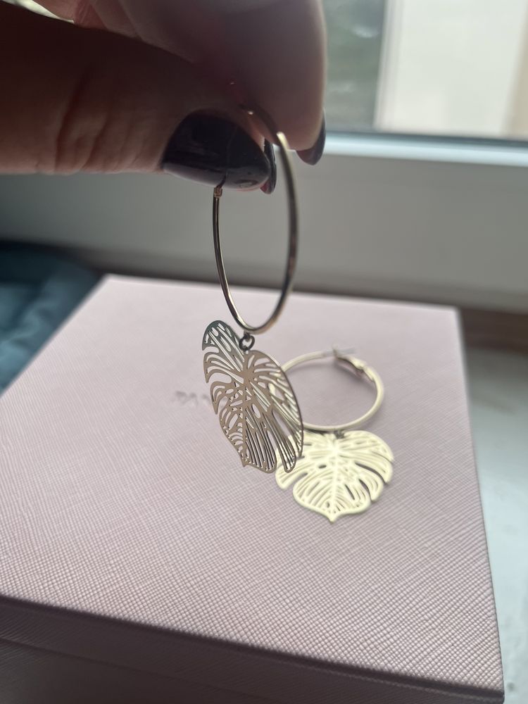 H&m kolczyki monstery koła kolka złote