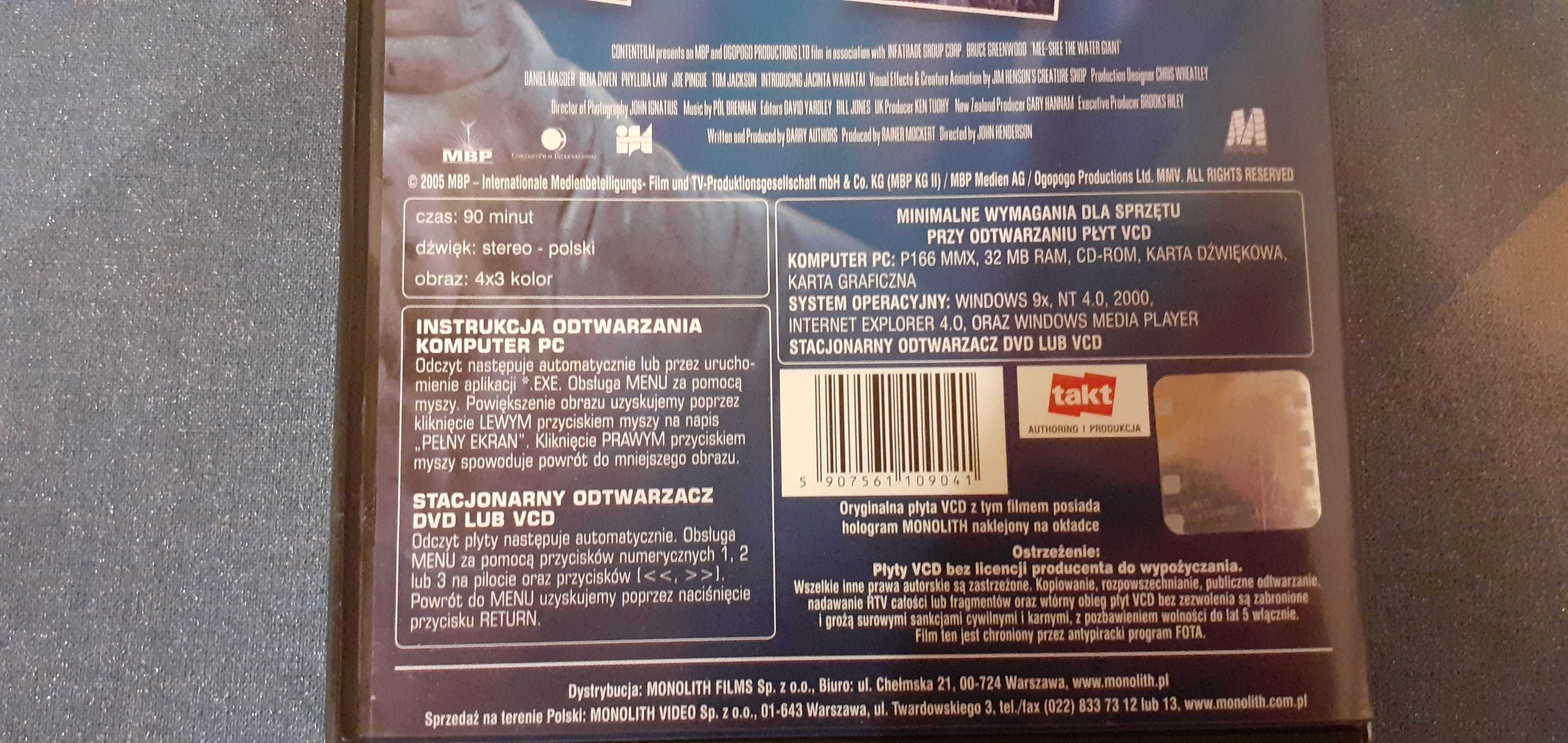 Film Olbrzym z Jeziora na 2 płytach  dvd lub vcd