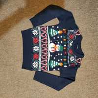 Świąteczny swetry z bałwanjiem rozm 110