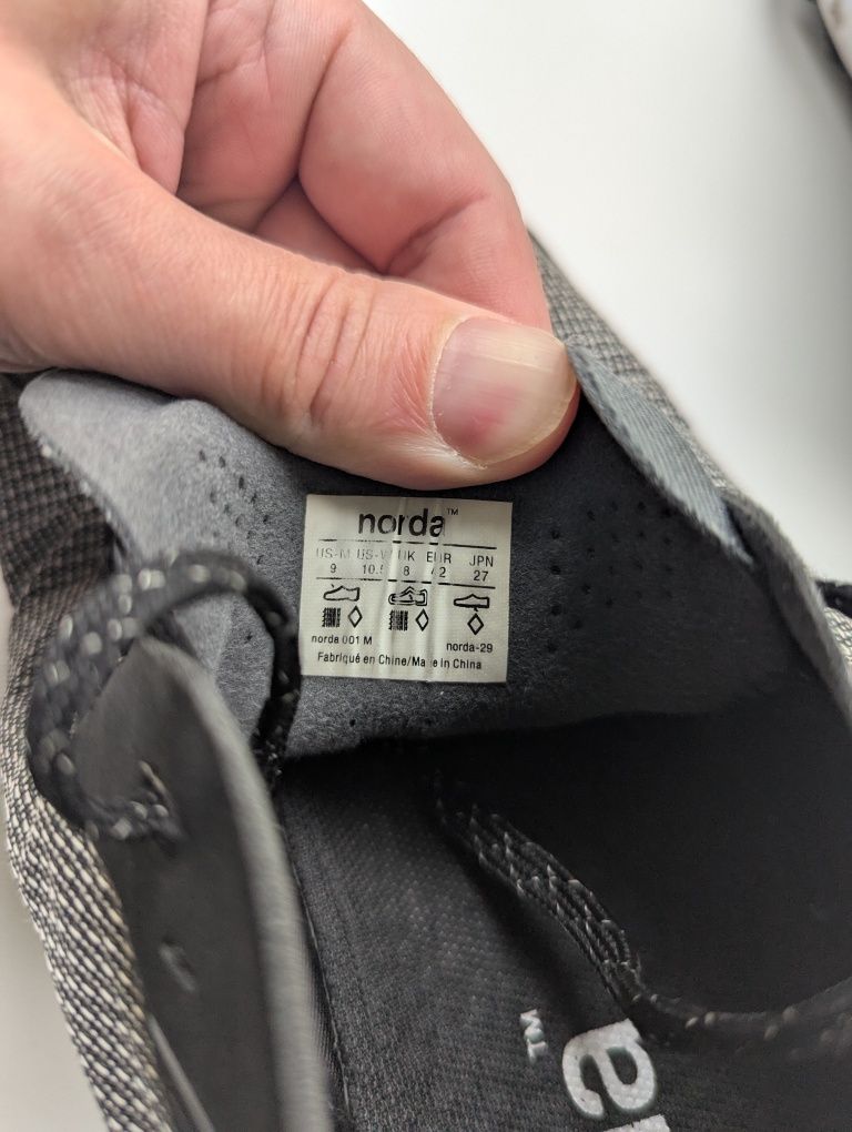 трейлові кросівки norda 001. оригінал. 26см vibram. dyneema