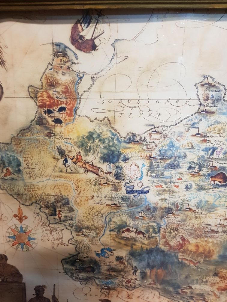 1938r. mapa lasów polskich łowiecka Kanarek i Lipski