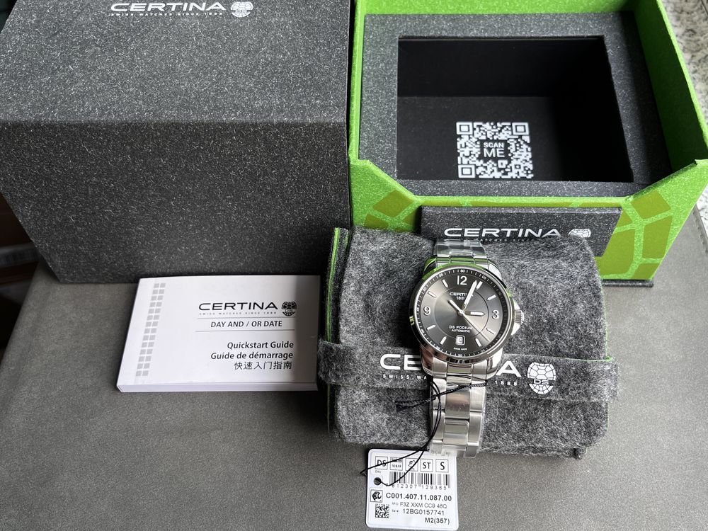 Швейцарские механические часы Certina DS Podium Automatic 38mm.