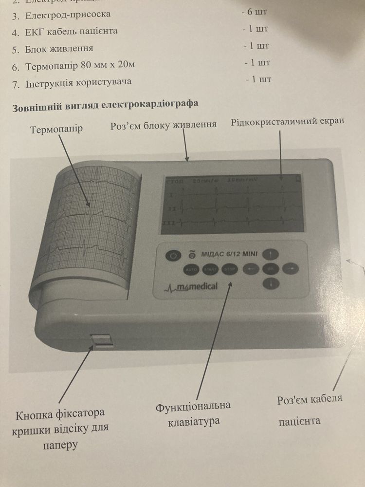 электрокардиограф Мидас 6/12 мини