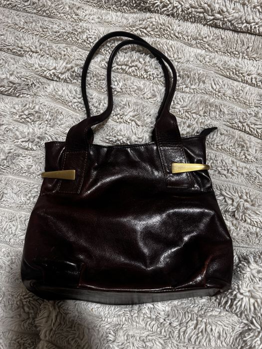 Brązowa torebka Reta skórzana vintage damska do ręki