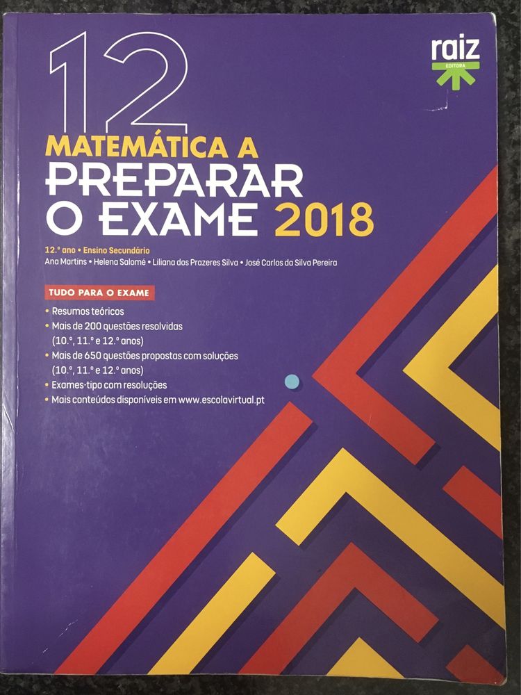 Livro de exames Matemática A preparar o exame 2018