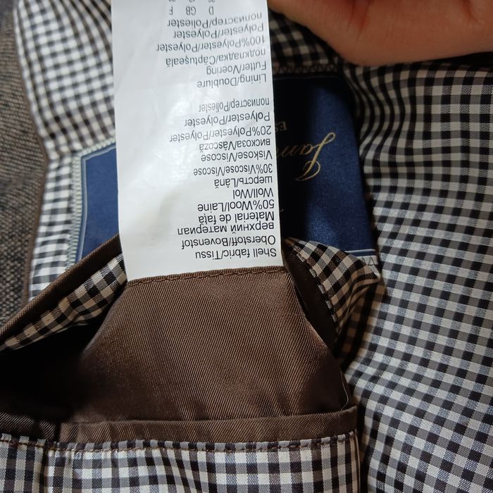 Marynarka ciemny brąz z wełną ciepła