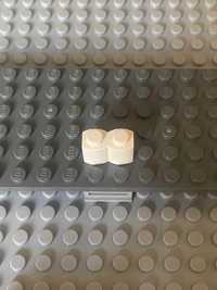 LEGO Modified 1 x 2 with Log Profile, 30136, White, Biały
