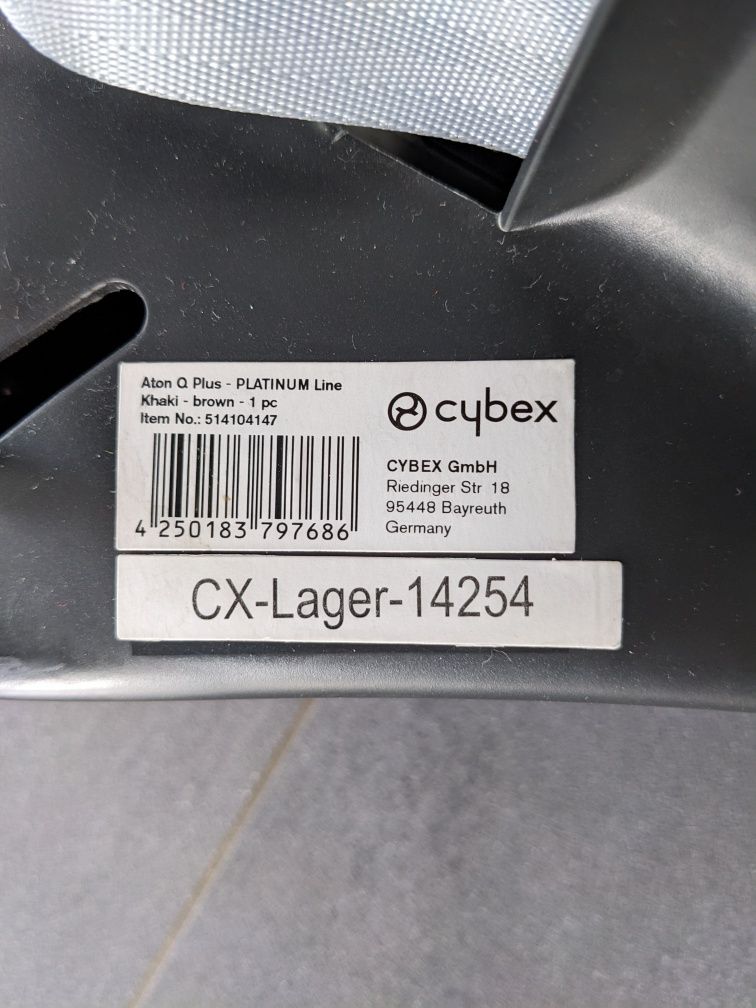 Cybex Aton Q Plus - Platinum Line (Khaki/Brown) z bazą ISOFIX