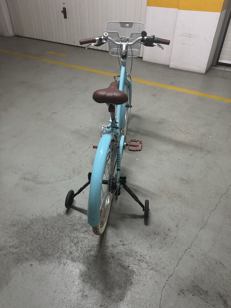 Bicicleta menina Elops roda 24 com cesta