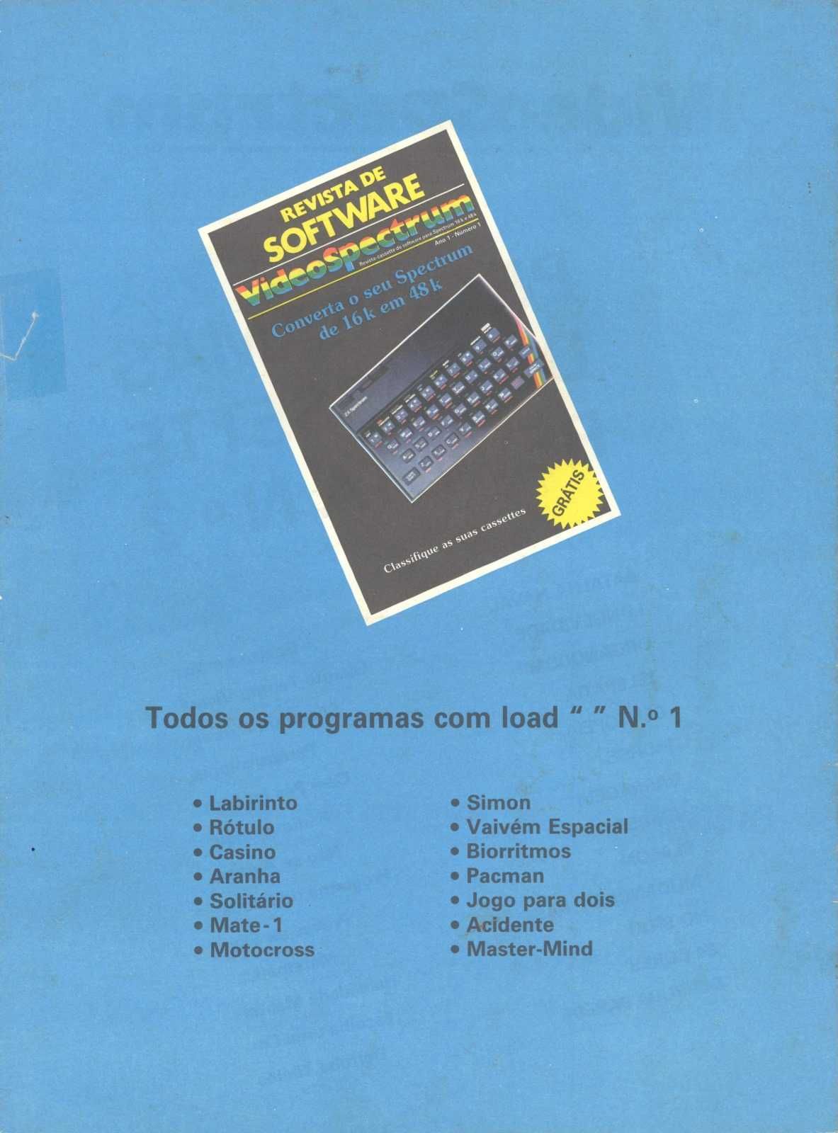 VideoSpectrum - raro - nº1, 2 e 3 -revista vintage informática anos 80