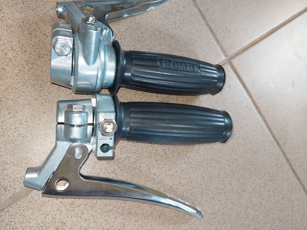 Nowe polskie manetki biegów+gazu romet komar motorynka m1 kpl