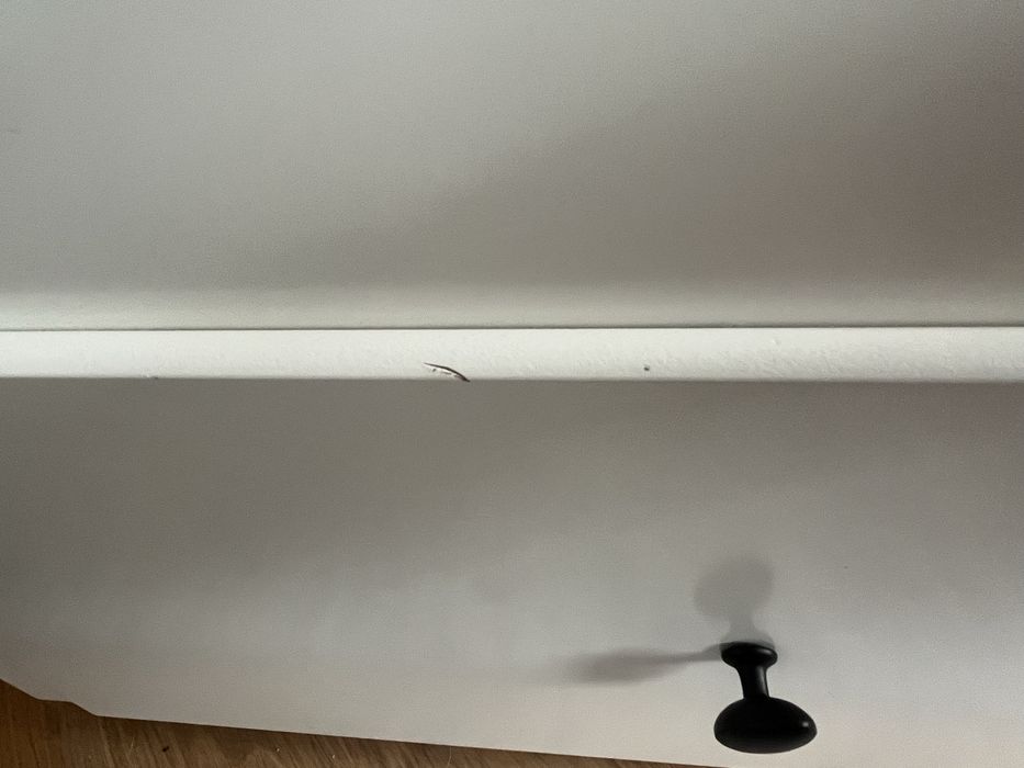 Łózko hemes biale+komoda hemnes