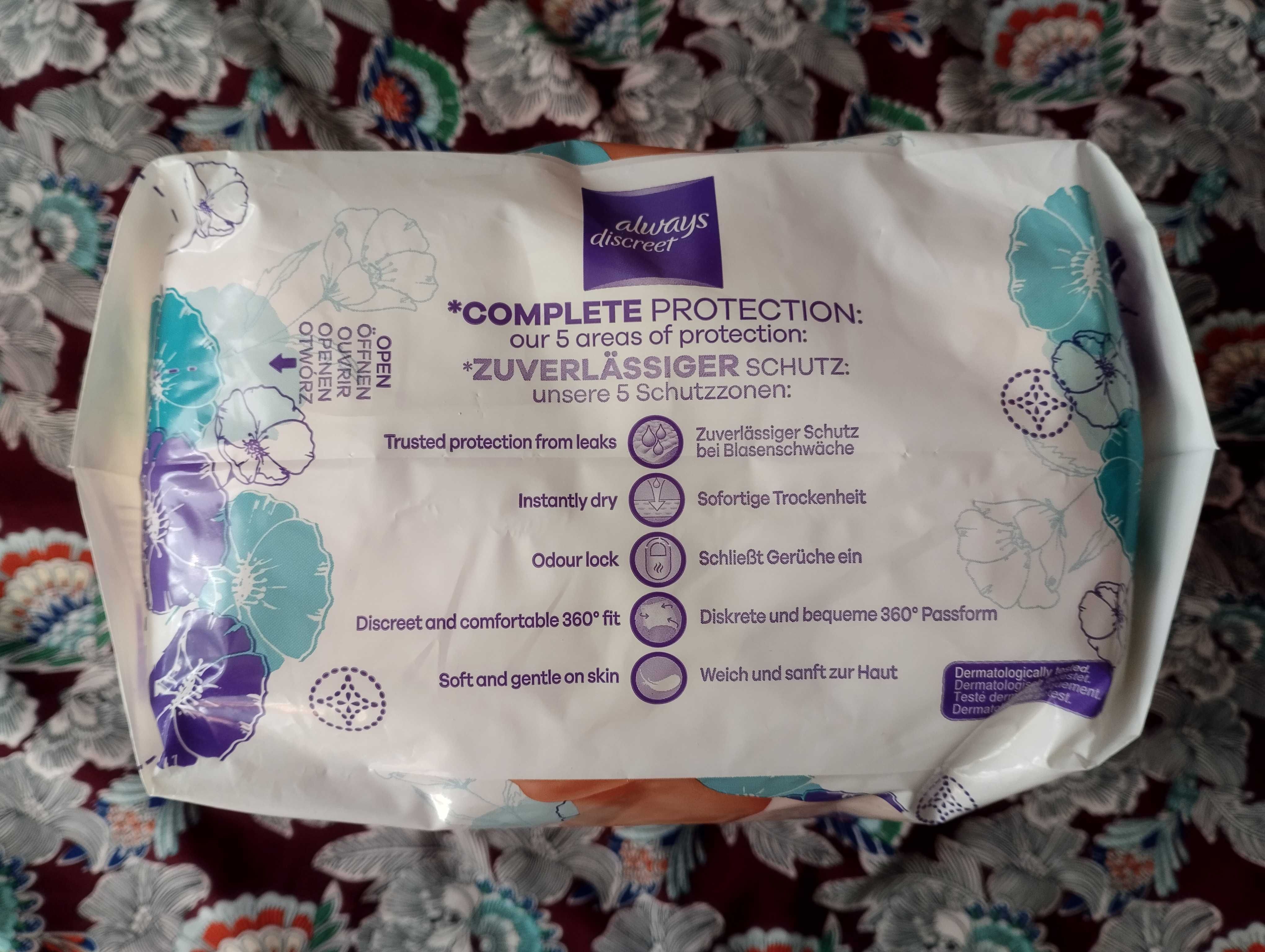 MAJTKI Always Discreet Pampersy Pieluchy dla dorosłych, M, 12 szt.