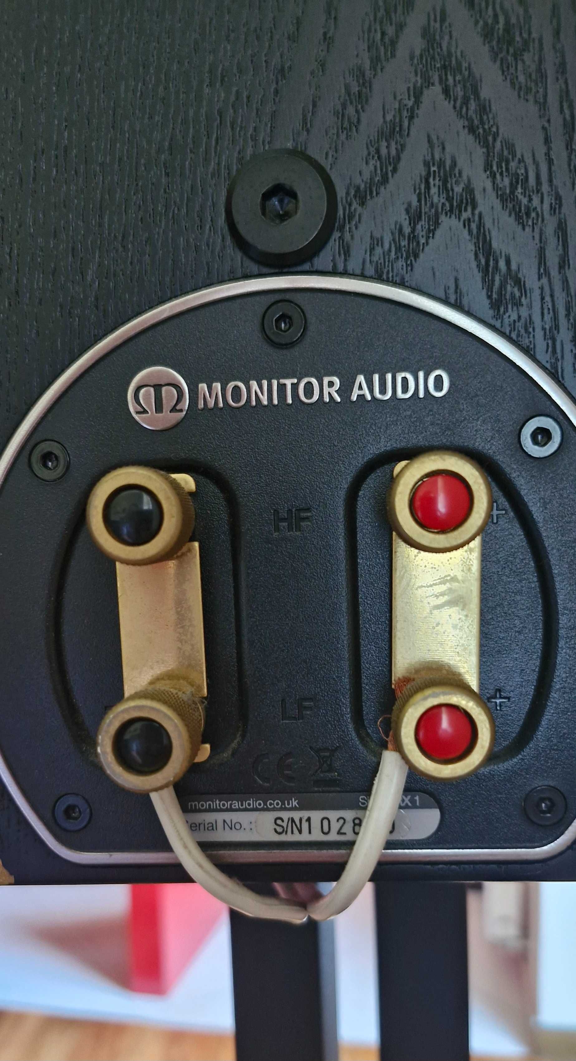 Kolumny Monitor Audio RX1 na stojaku