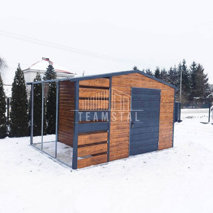 Domek Ogrodowy - Schowek Garaż 2,5x2 + wiata - okno - drzwi - TS524