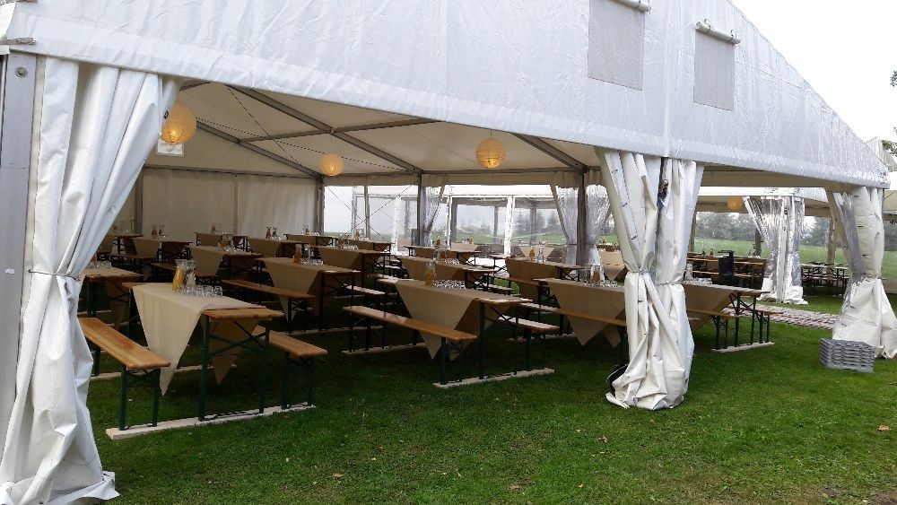 Wynajem stoły krzesła hala namiot weselny tent na komunie