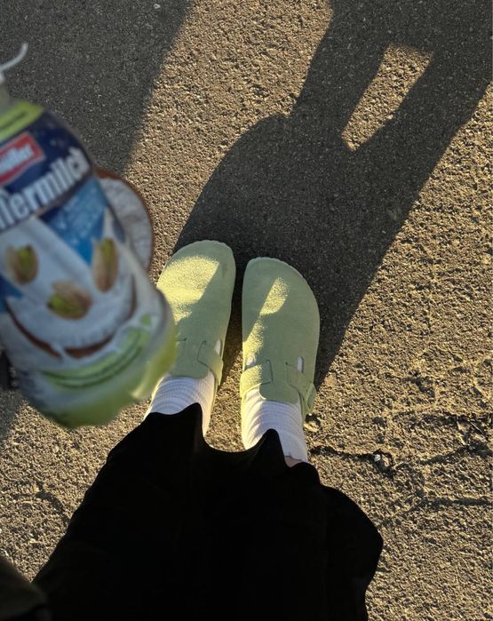 Замшеві шльопанці Birkenstock Boston