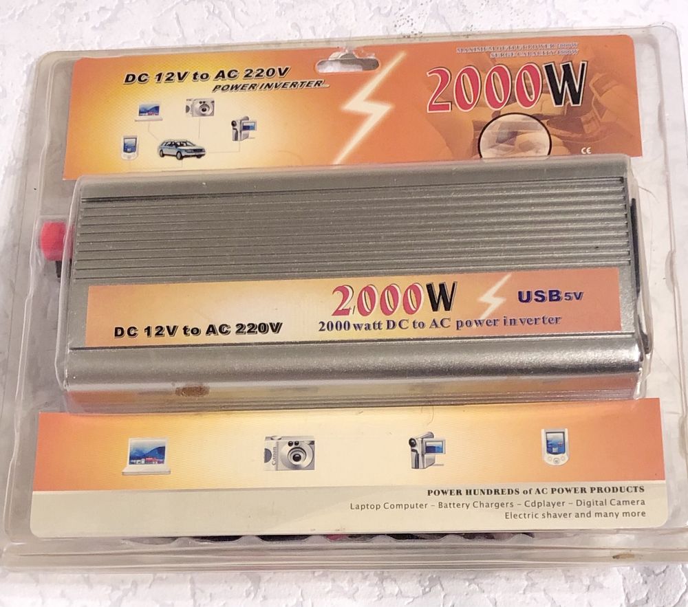 Авто инвертор преобразователь напряжения UKC 12V-220V RCP 2000W