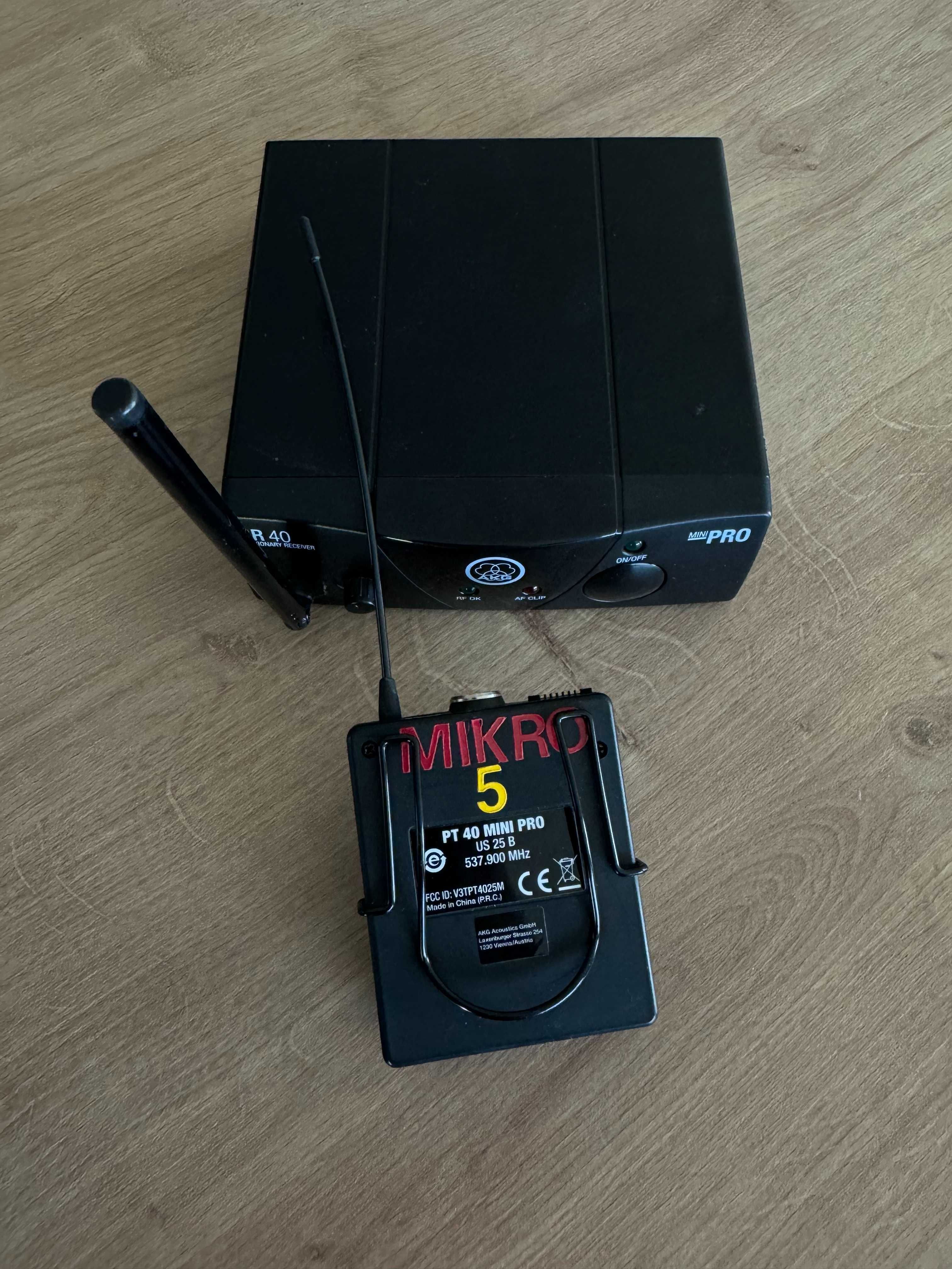 System bezprzewodowy AKG WMS 40 MINI Instrumental - gitara, mikrofon