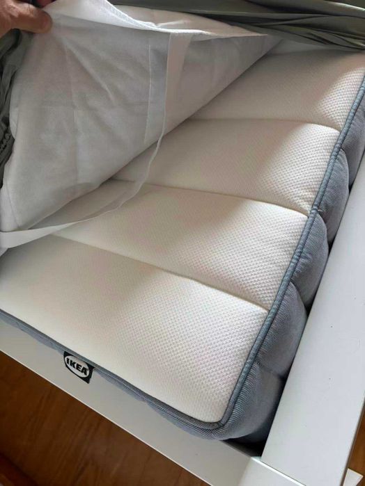 Cama e Colchão IKEA VALEVÅG 140x200. Usados 14 meses (Estado Novo!)