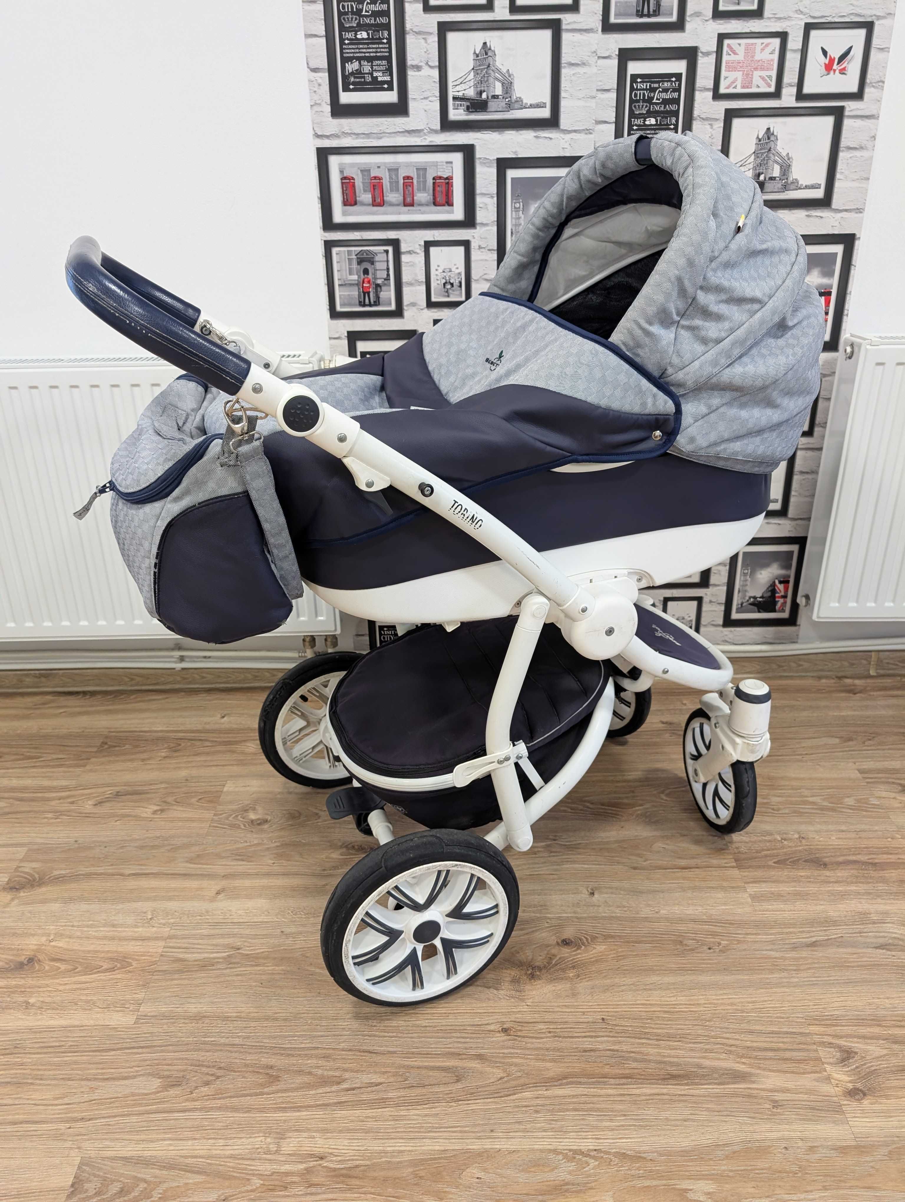 Sprzedam wózek Bebetto Torino 2w1 + fotelik Cybex z adapterami