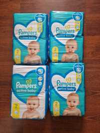 Pampers active baby 2  4 paczki x 76 szruk nowe!