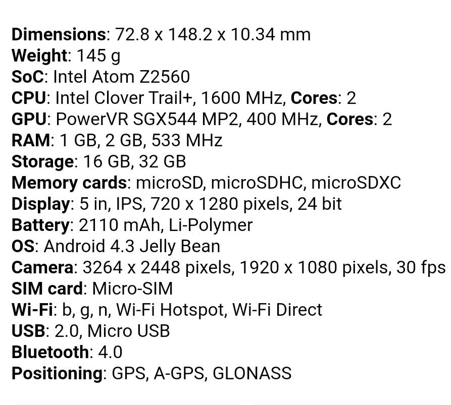 Telemóvel Asus Zenfone 5 (A501CG)