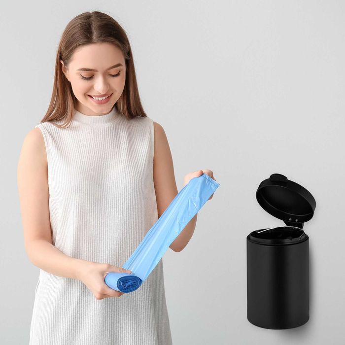 Kosz łazienkowy wiszący 3 litry czarny Relaxdays