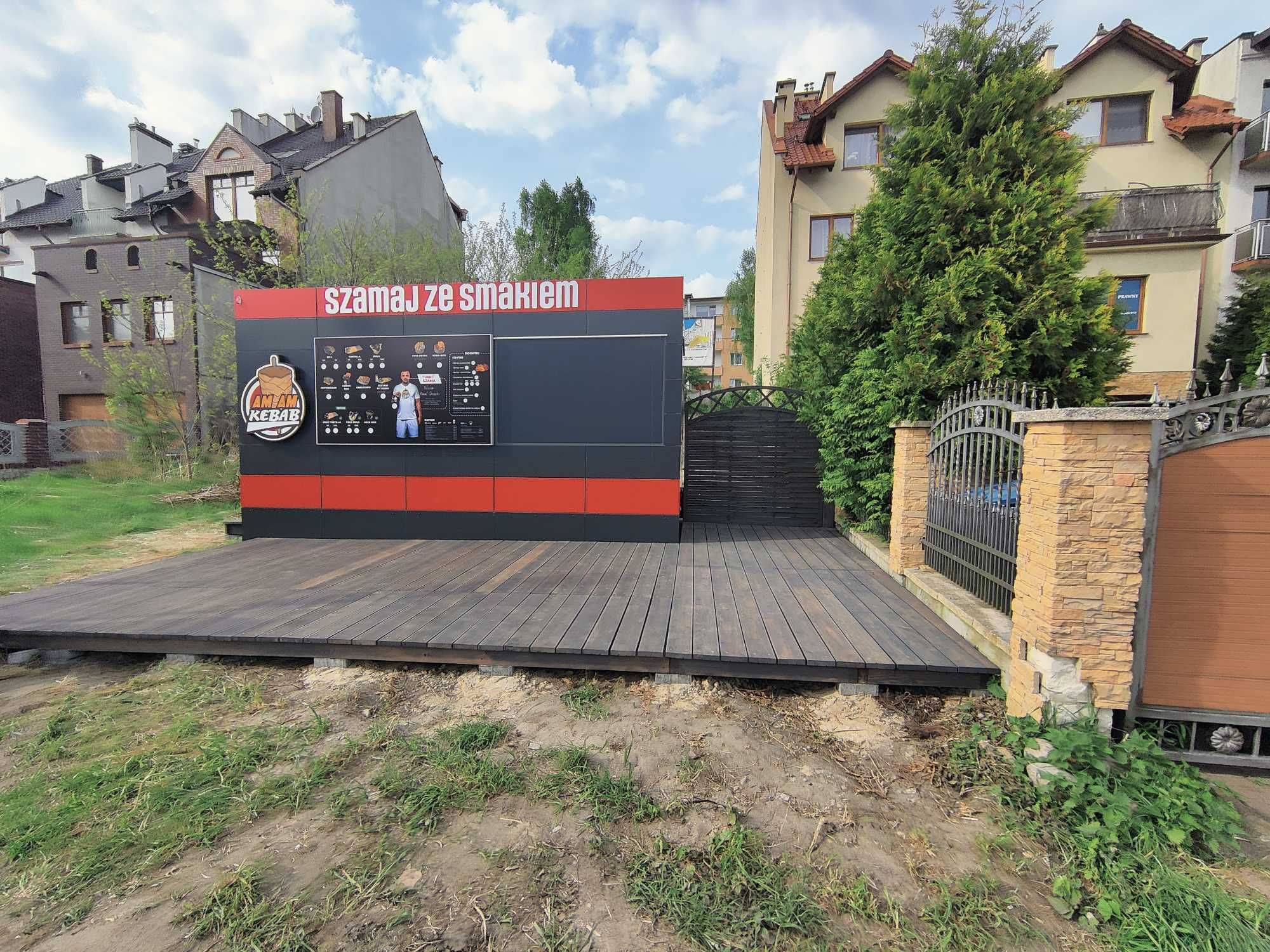 Drewniany taras ogrodowy 24m2