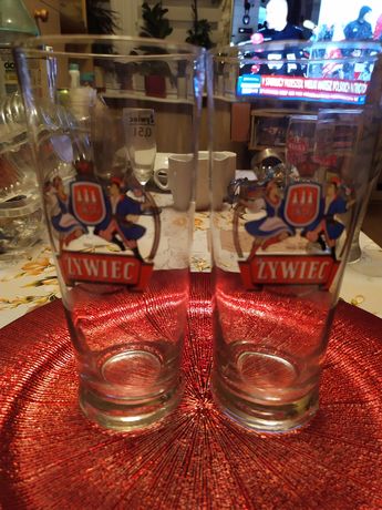 2 duże szklanki szklanka do piwa Żywiec