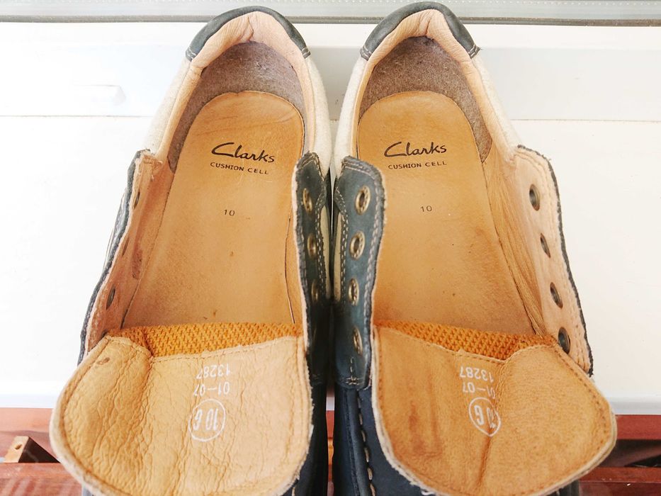 Удобные и легкие  кожаные мокасины "Clarks" . Оригинал,  44 р.